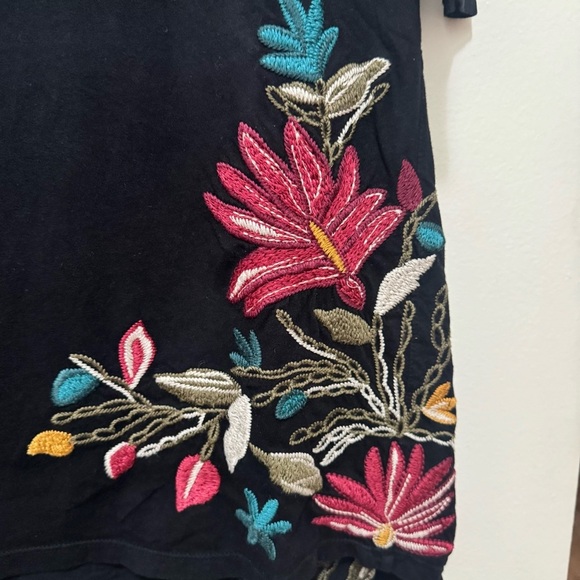 JOHNNY WAS XS TUNIC EMBROIDERED FLORAL DRESS TOP FLORAL BOHO CHIC SHIRT - Picture 7 of 7